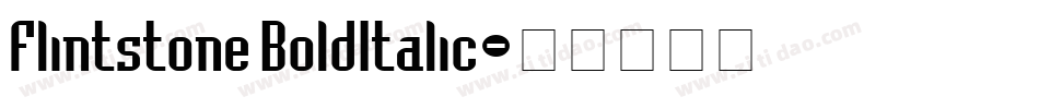 Flintstone BoldItalic字体转换